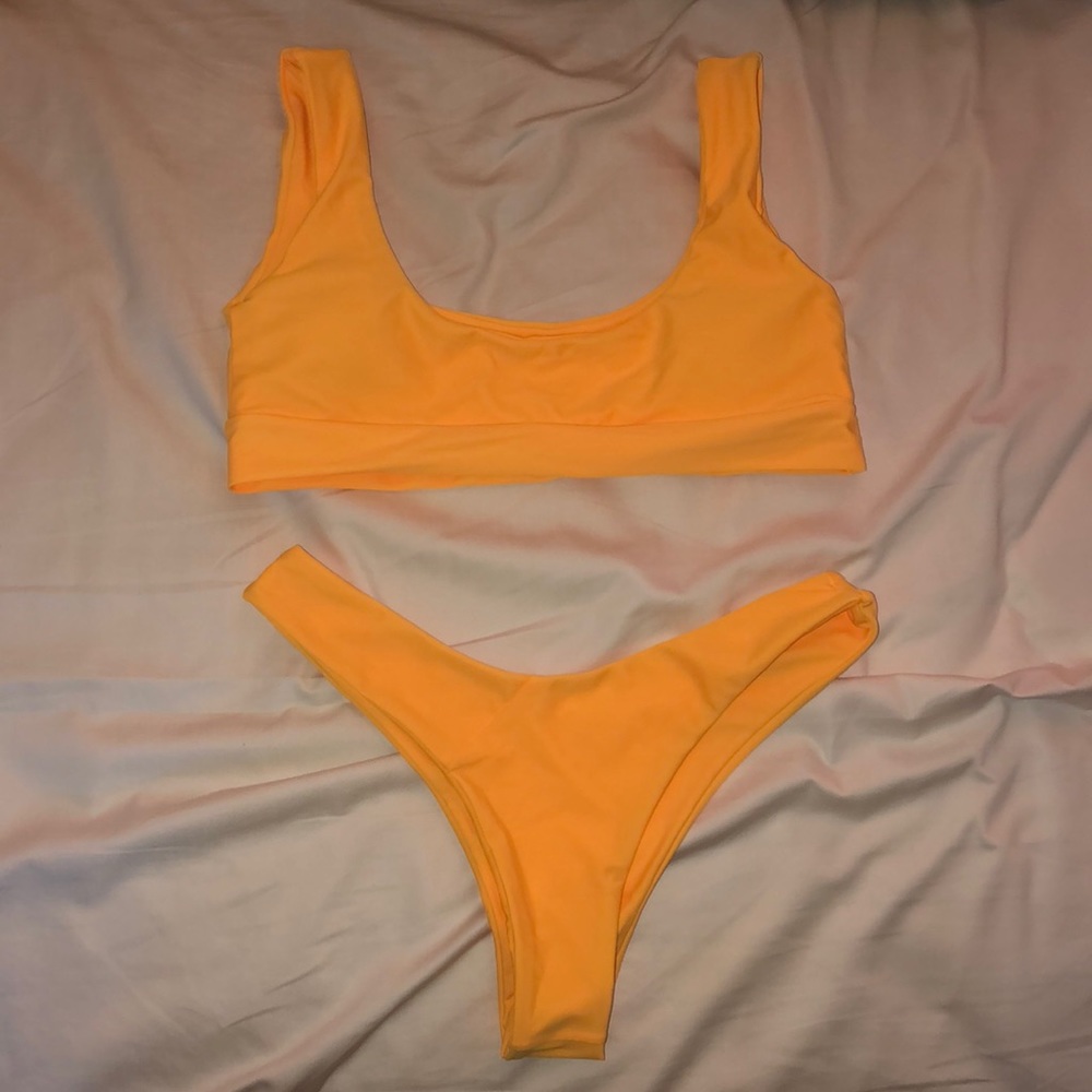 orange never worn bikini from SHEIN